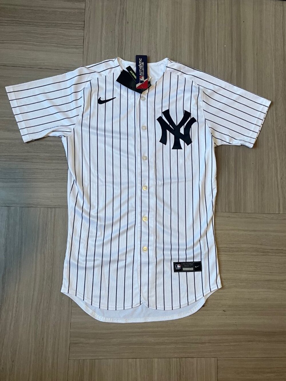 New York Yankees Nike Authentic Elite Flex Base Home Pinstripe Jersey Size 40 M